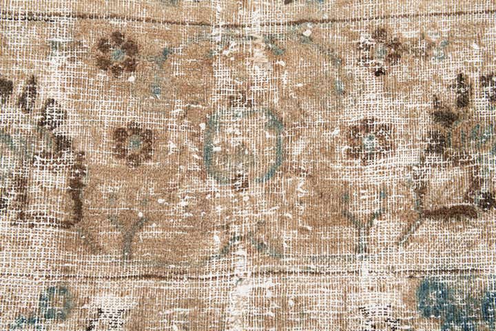 9' 7 x 12' 5 Hand Knotted Ultra Vintage Persian Wool Rug