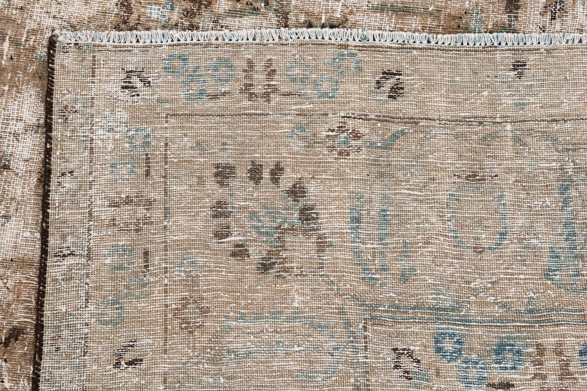 9' 7 x 12' 5 Hand Knotted Ultra Vintage Persian Wool Rug