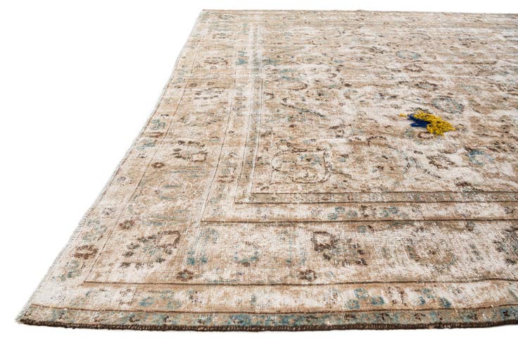 Detail image of 9' 7 x 12' 5 Hand Knotted Ultra Vintage Persian Wool Rug