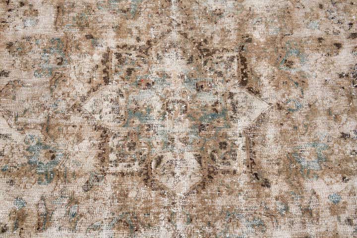 9' 7 x 12' 5 Hand Knotted Ultra Vintage Persian Wool Rug