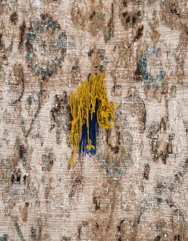 Detail image of 9' 7 x 12' 5  Hand Knotted Ultra Vintage Persian Wool Rug