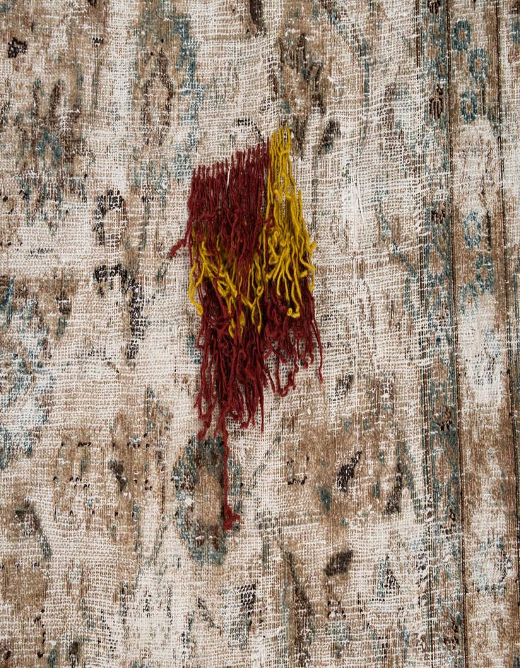 Detail image of 9' 7 x 12' 5  Hand Knotted Ultra Vintage Persian Wool Rug