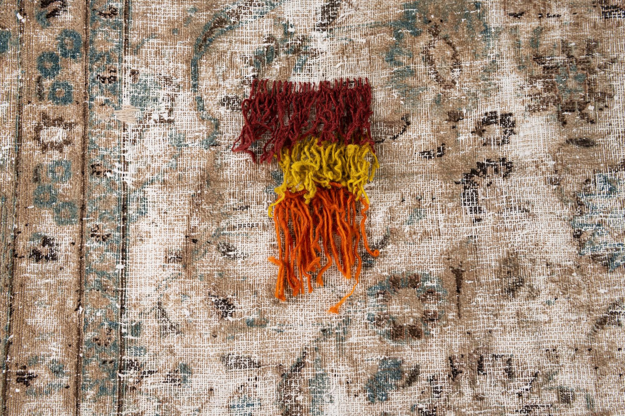 9' 7 x 12' 5 Hand Knotted Ultra Vintage Persian Wool Rug