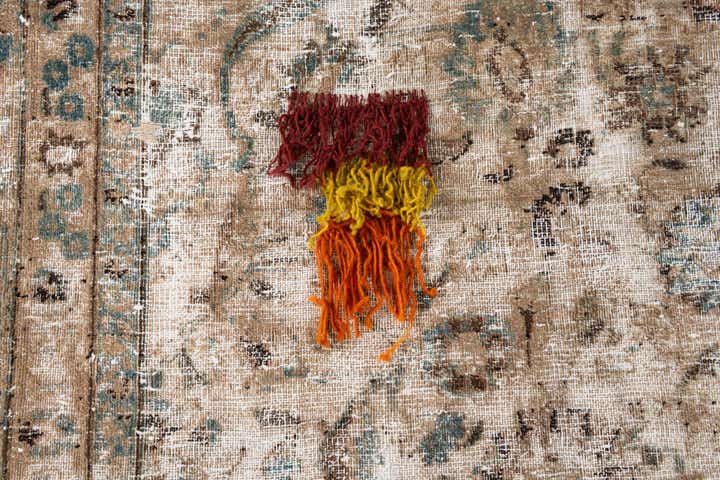 9' 7 x 12' 5 Hand Knotted Ultra Vintage Persian Wool Rug