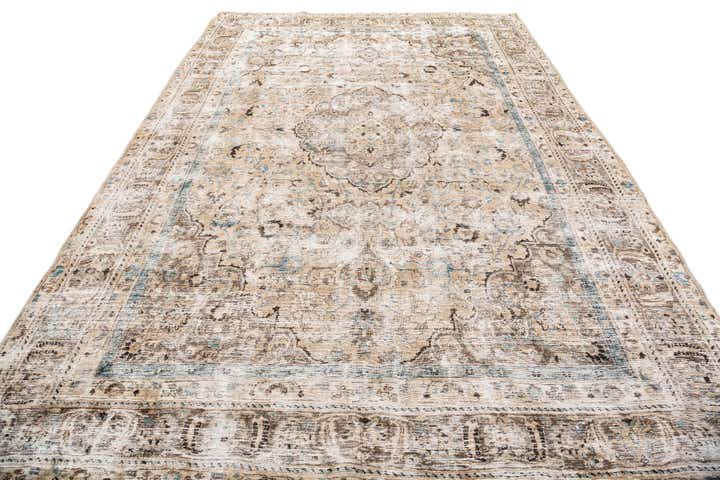 8' x 11' 10 Hand Knotted Ultra Vintage Persian Wool Rug