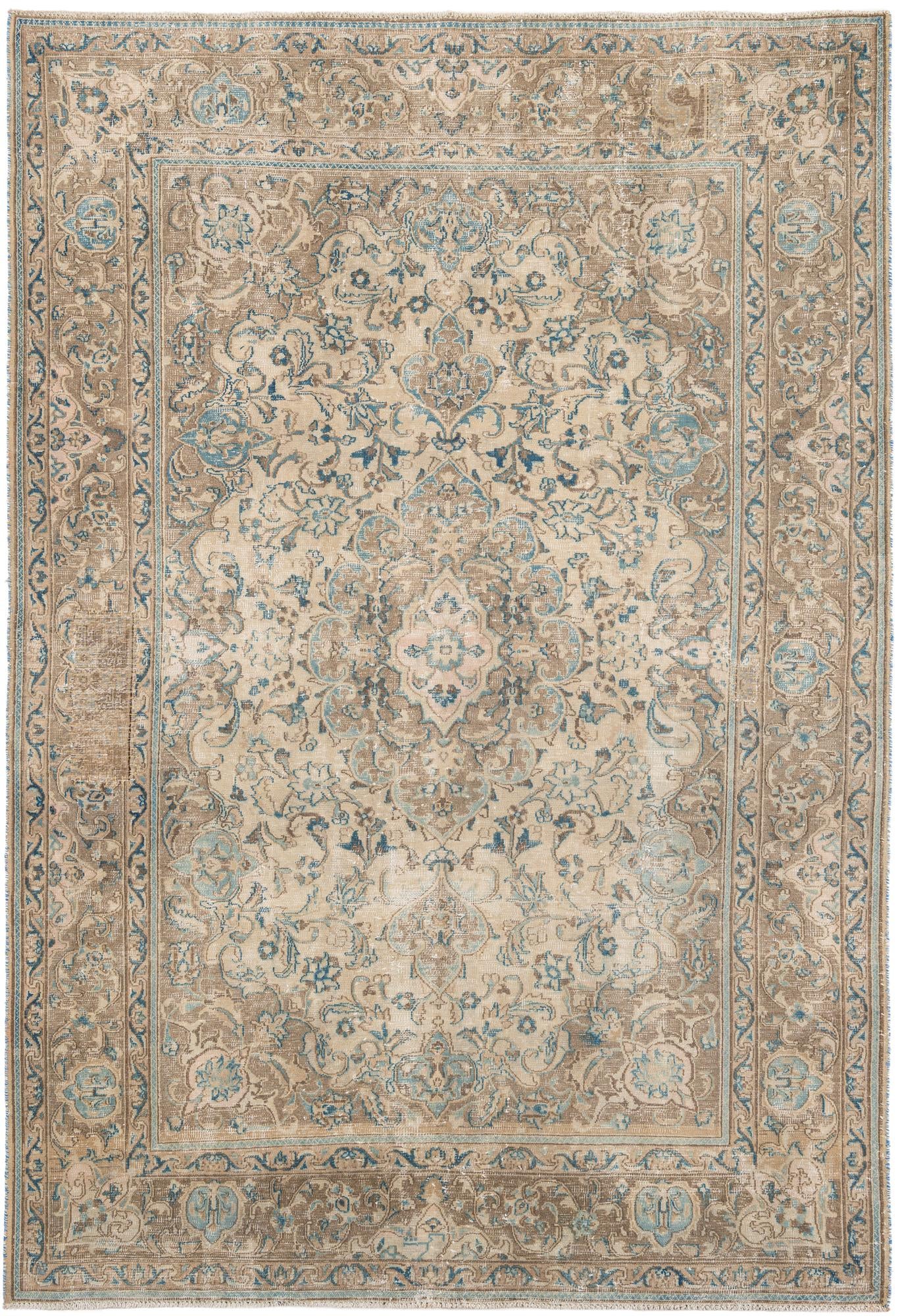 8' x 11' 10 Hand Knotted Ultra Vintage Persian Wool Rug