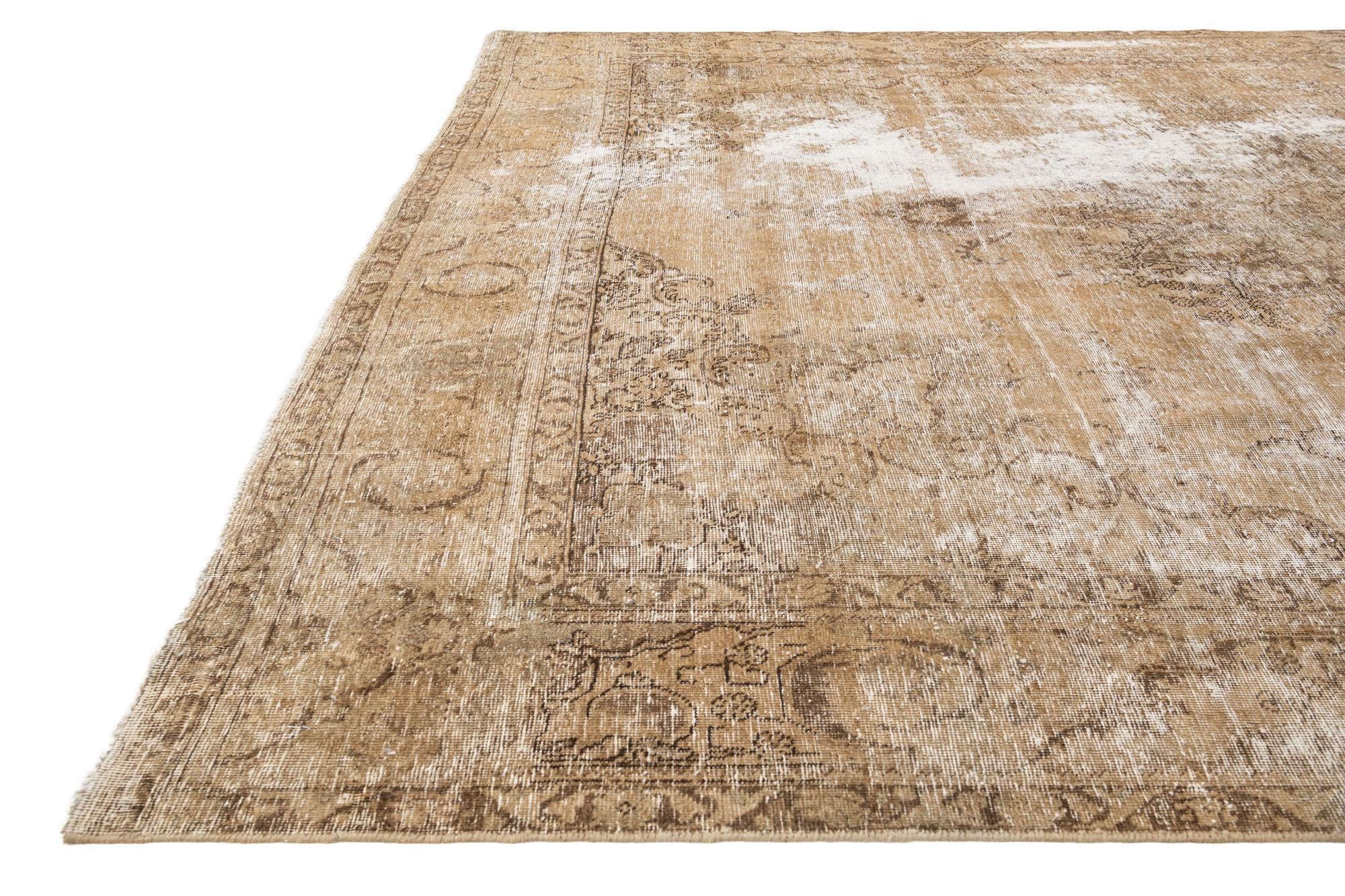 9' 5 x 12' 3 Hand Knotted Ultra Vintage Persian Wool Rug