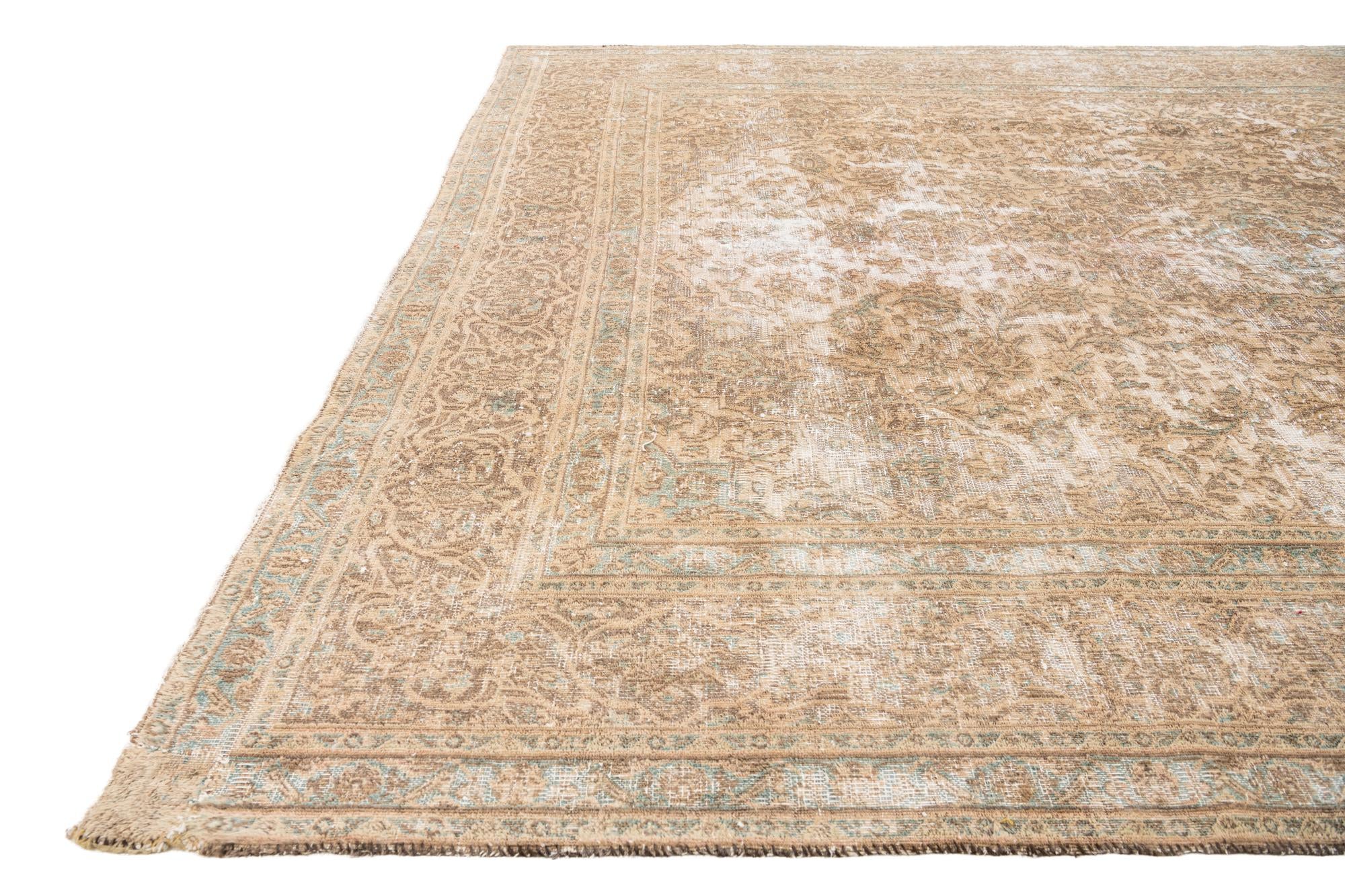 8' x 10' 7 Hand Knotted Ultra Vintage Persian Wool Rug