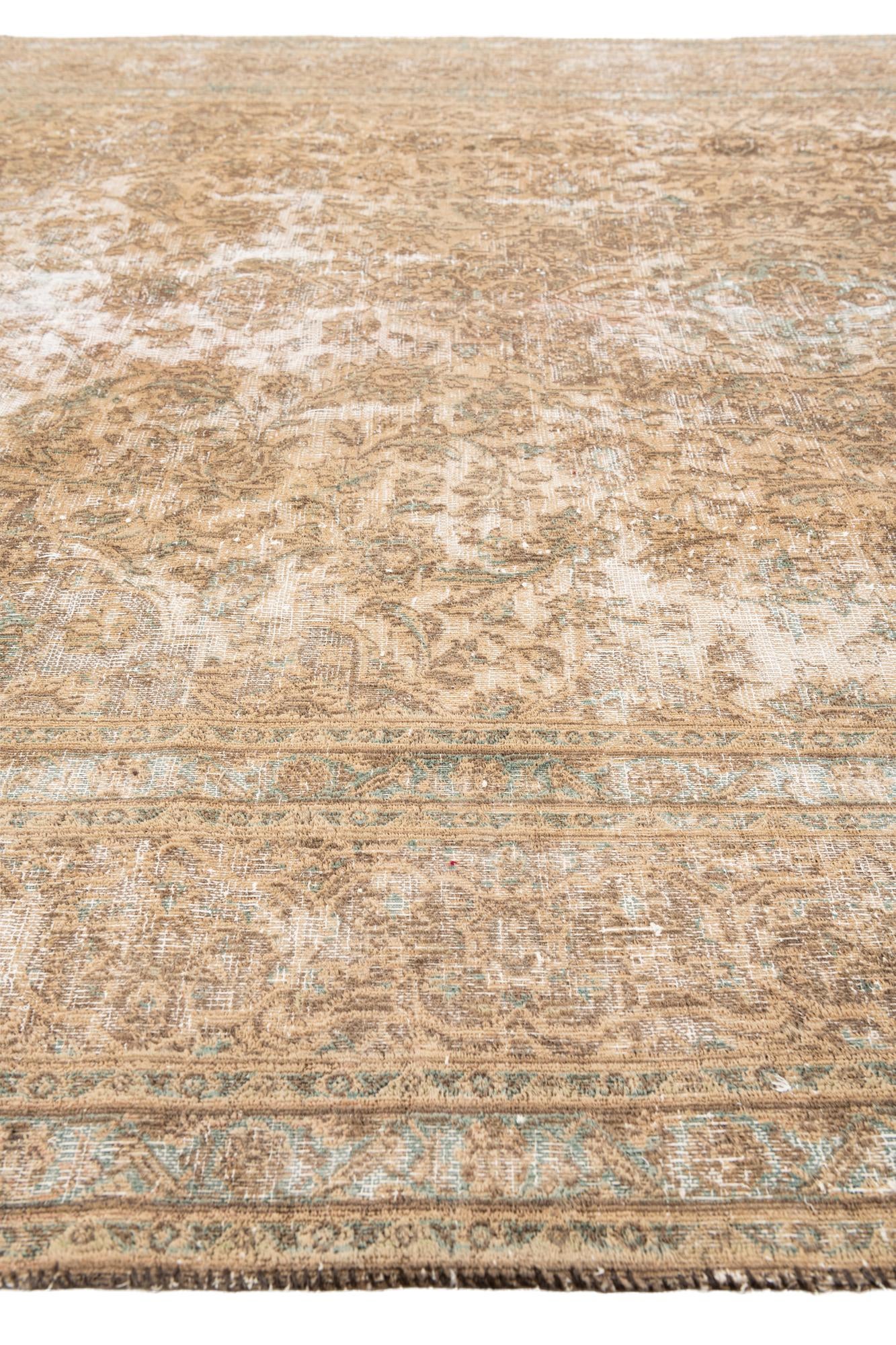 8' x 10' 7 Hand Knotted Ultra Vintage Persian Wool Rug