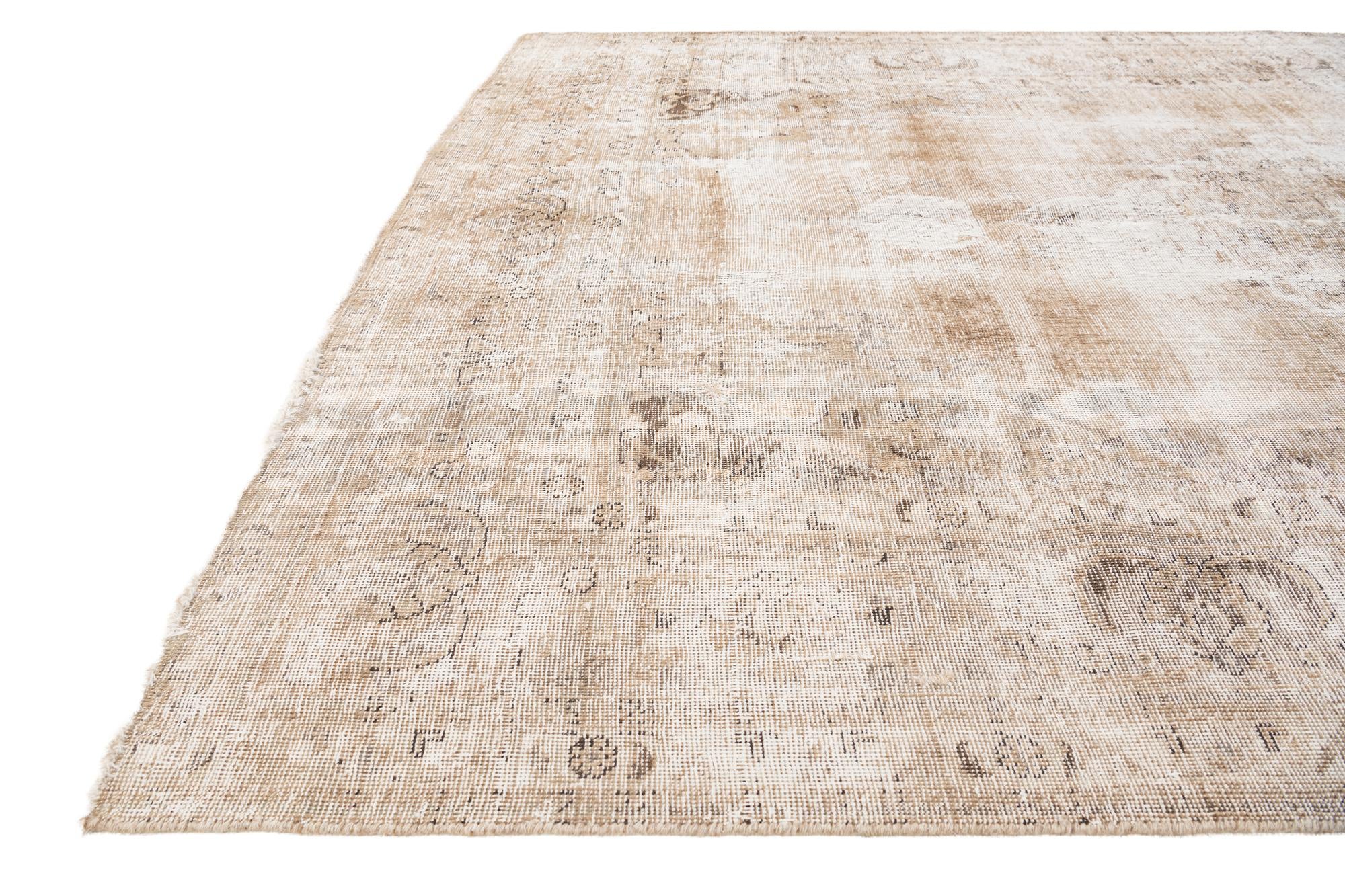 6' 5 x 9' 8 Hand Knotted Ultra Vintage Persian Wool Rug