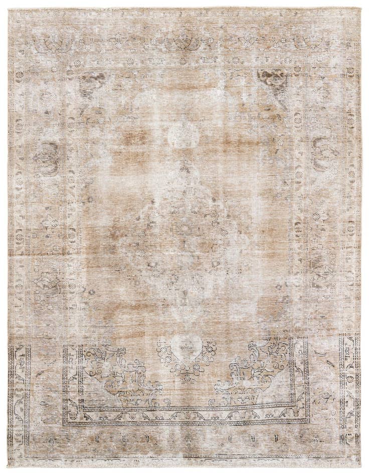 Detail image of 6' 5 x 9' 8 Hand Knotted Ultra Vintage Persian Wool Rug