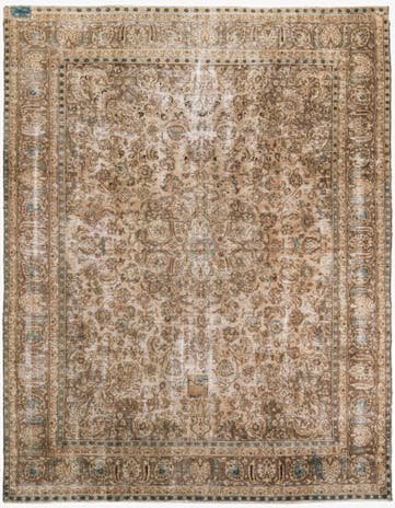 9' 5 x 12' 3 Hand Knotted Ultra Vintage Persian Wool Rug