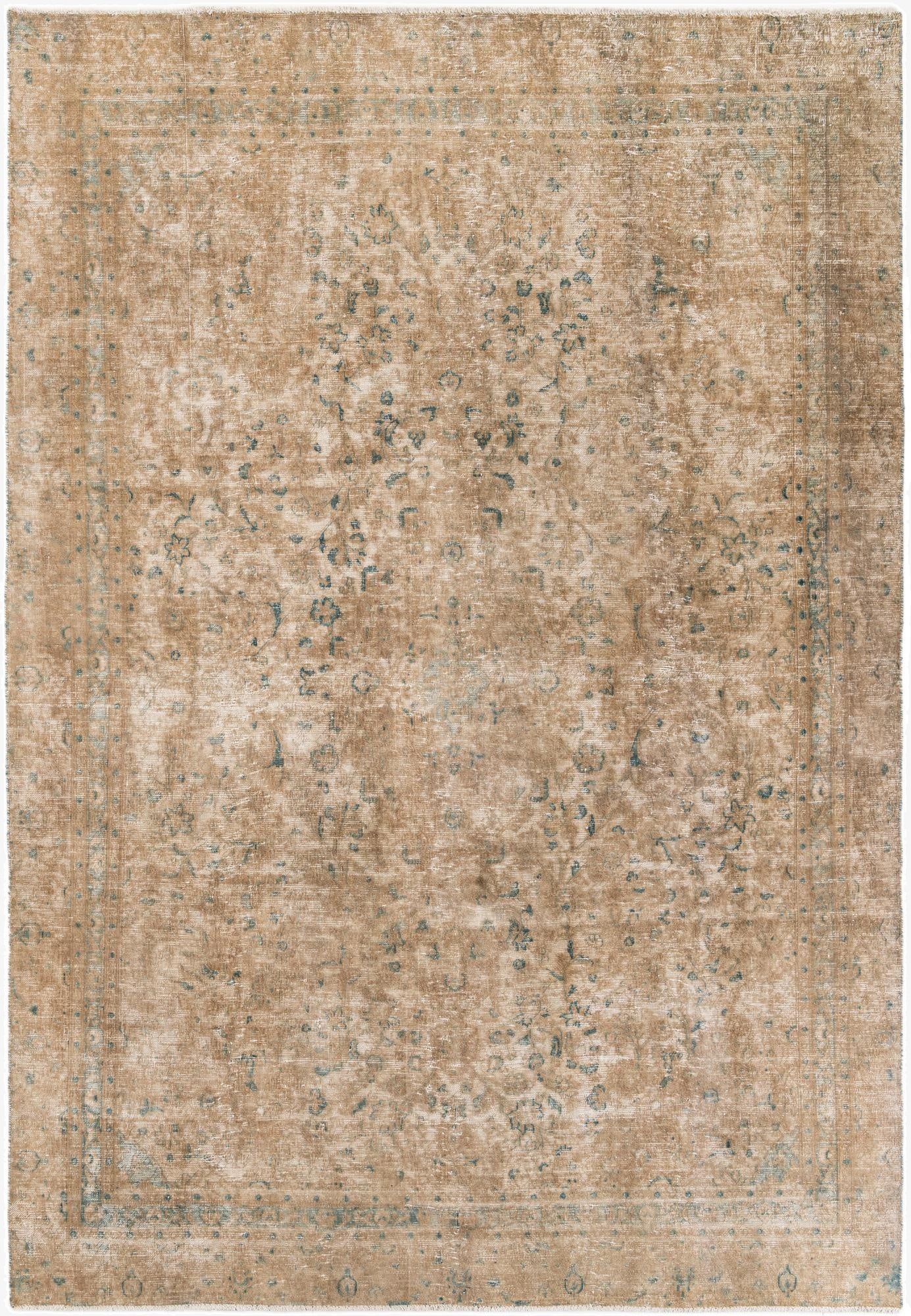 7' 8 x 11' 10  Hand Knotted Ultra Vintage Persian Wool Rug