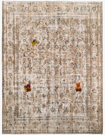 9' 7 x 12' 5 Hand Knotted Ultra Vintage Persian Wool Rug