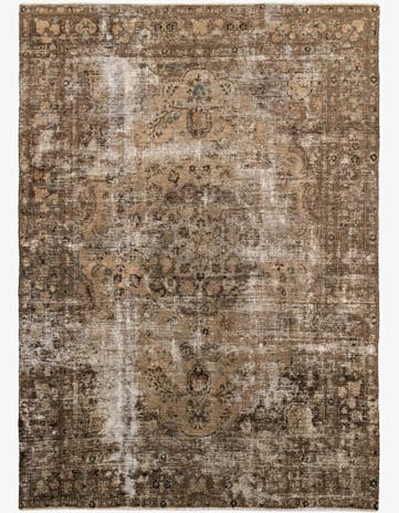8' 1 x 11' 4 Hand Knotted Ultra Vintage Persian Wool Rug
