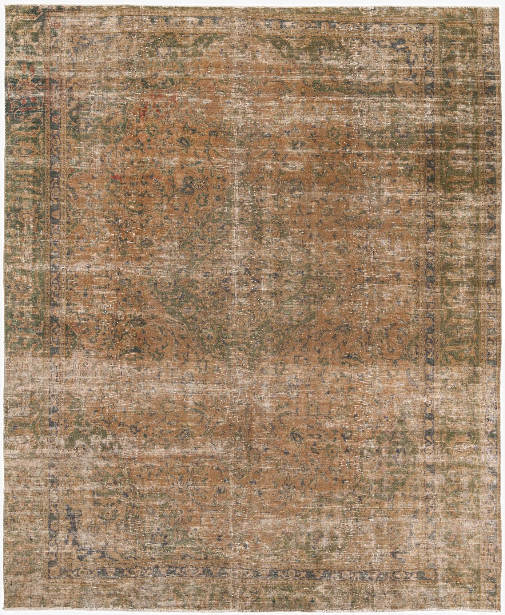 8' 10 x 10' 10  Hand Knotted Ultra Vintage Persian Wool Rug