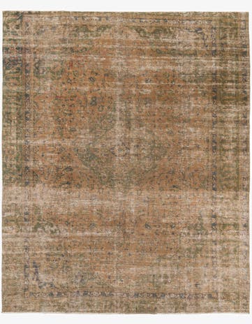 8' 10 x 10' 10 Hand Knotted Ultra Vintage Persian Wool Rug