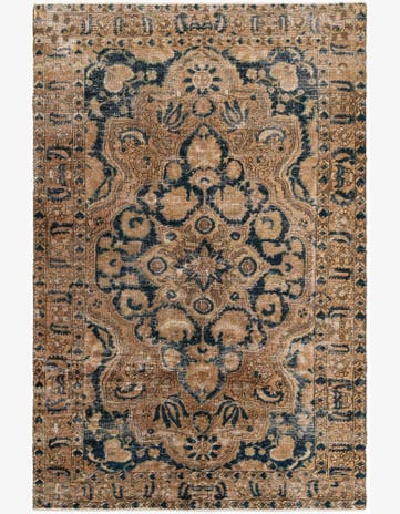 6' 9 x 10' Hand Knotted Ultra Vintage Persian Wool Rug