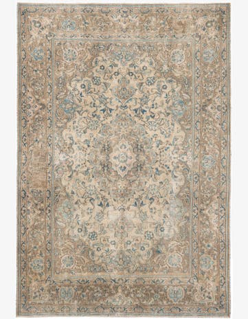 8' x 11' 10 Hand Knotted Ultra Vintage Persian Wool Rug