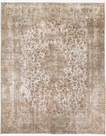 9' 5 x 11' 10 Hand Knotted Ultra Vintage Persian Wool Rug
