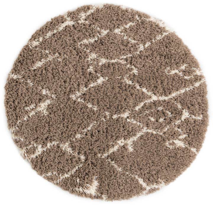 5' x 5' Infinity Shag Round Rug