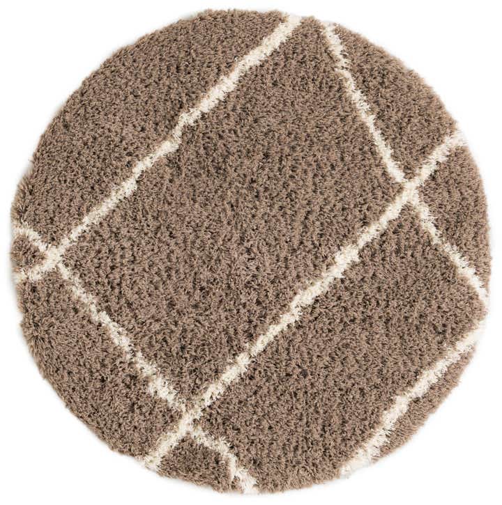 5' x 5' Infinity Shag Round Rug