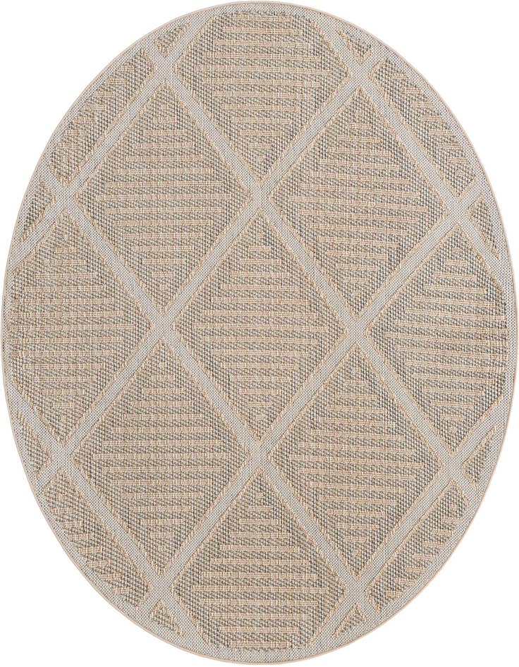 Detail image of 7' 10 x 7' 10 Easy-Clean Lattice Indoor / Outdoor Round Rug