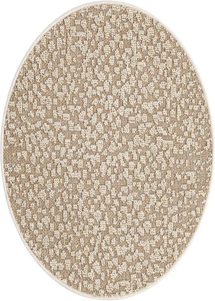 3' 1 x 3' 1 Easy-Clean Safari Indoor / Outdoor Round Rug
