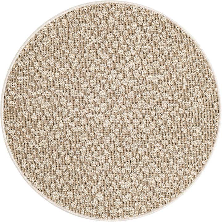 3' 1 x 3' 1 Easy-Clean Safari Indoor / Outdoor Round Rug