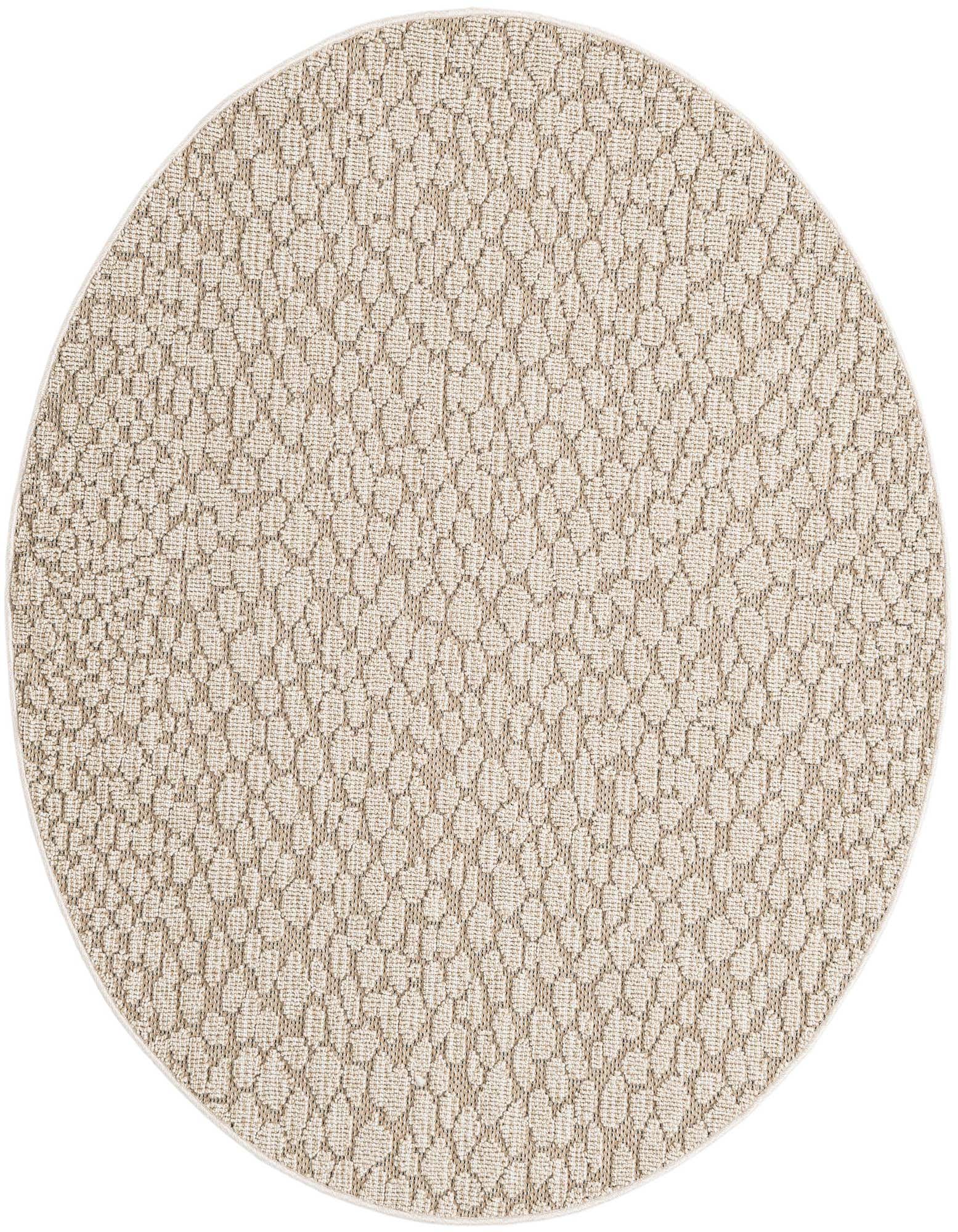 5' 3 x 5' 3 Easy-Clean Safari Indoor / Outdoor Round Rug