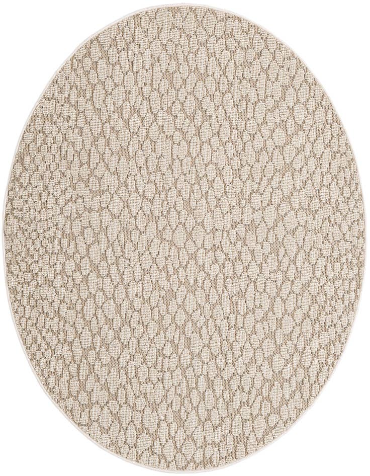 Detail image of 5' 3 x 5' 3 Easy-Clean Safari Indoor / Outdoor Round Rug