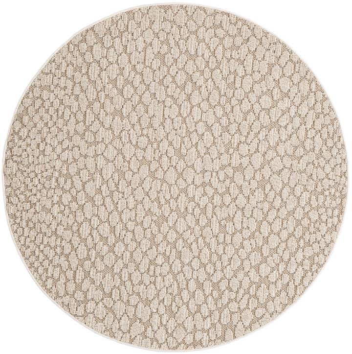 5' 3 x 5' 3 Easy-Clean Safari Indoor / Outdoor Round Rug