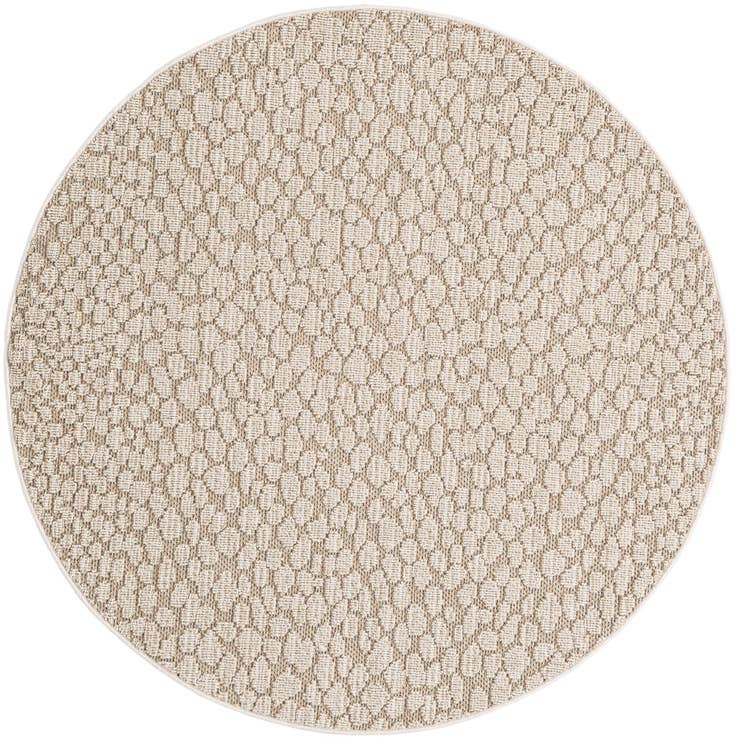 Detail image of 5' 3 x 5' 3 Easy-Clean Safari Indoor / Outdoor Round Rug