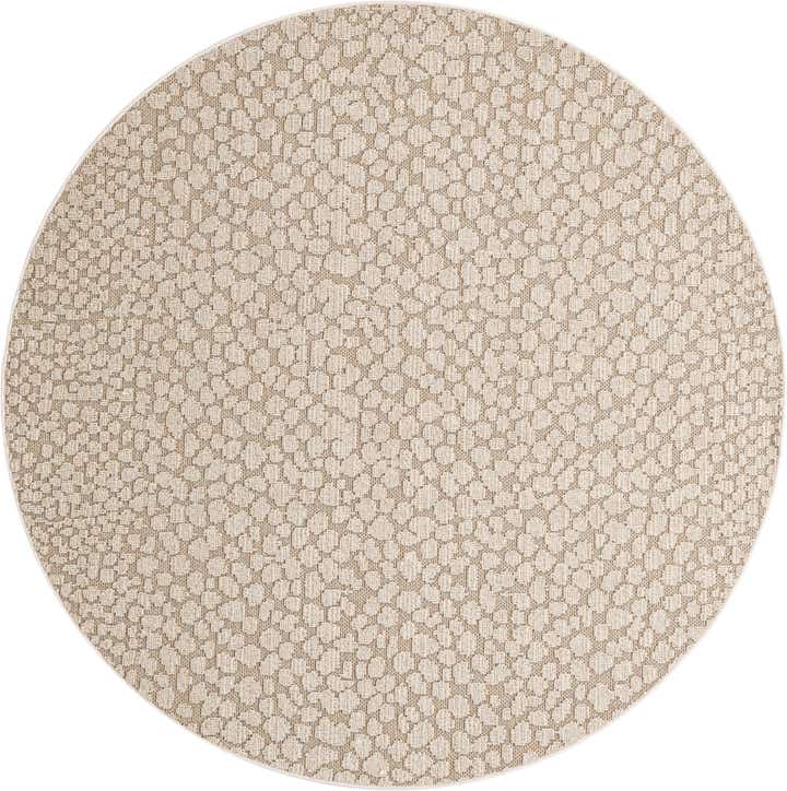 7' 10 x 7' 10 Easy-Clean Safari Indoor / Outdoor Round Rug