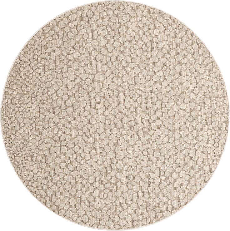 Detail image of 7' 10 x 7' 10 Easy-Clean Safari Indoor / Outdoor Round Rug