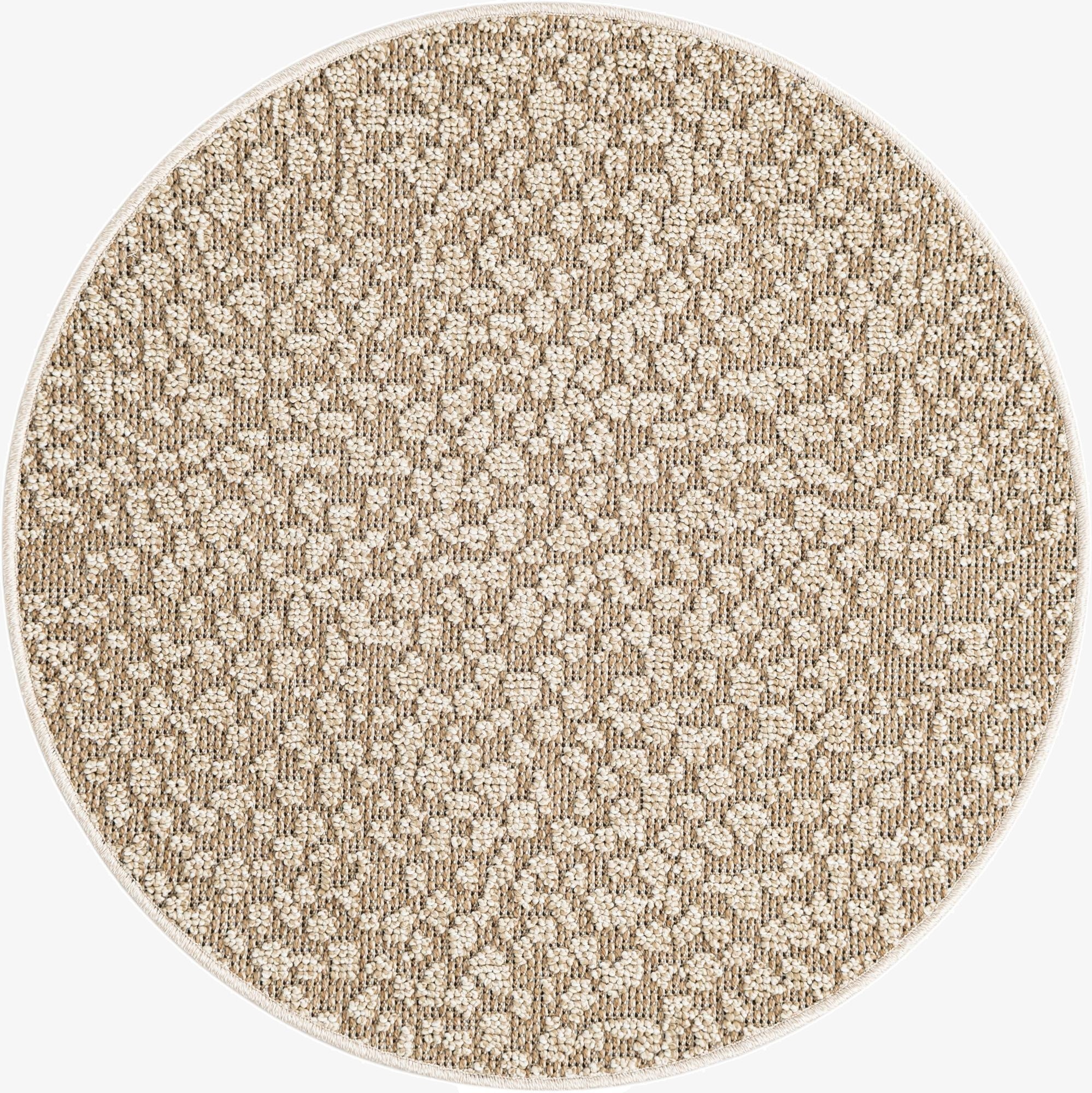 3' 1 x 3' 1  Washable Safari Indoor / Outdoor Round Rug