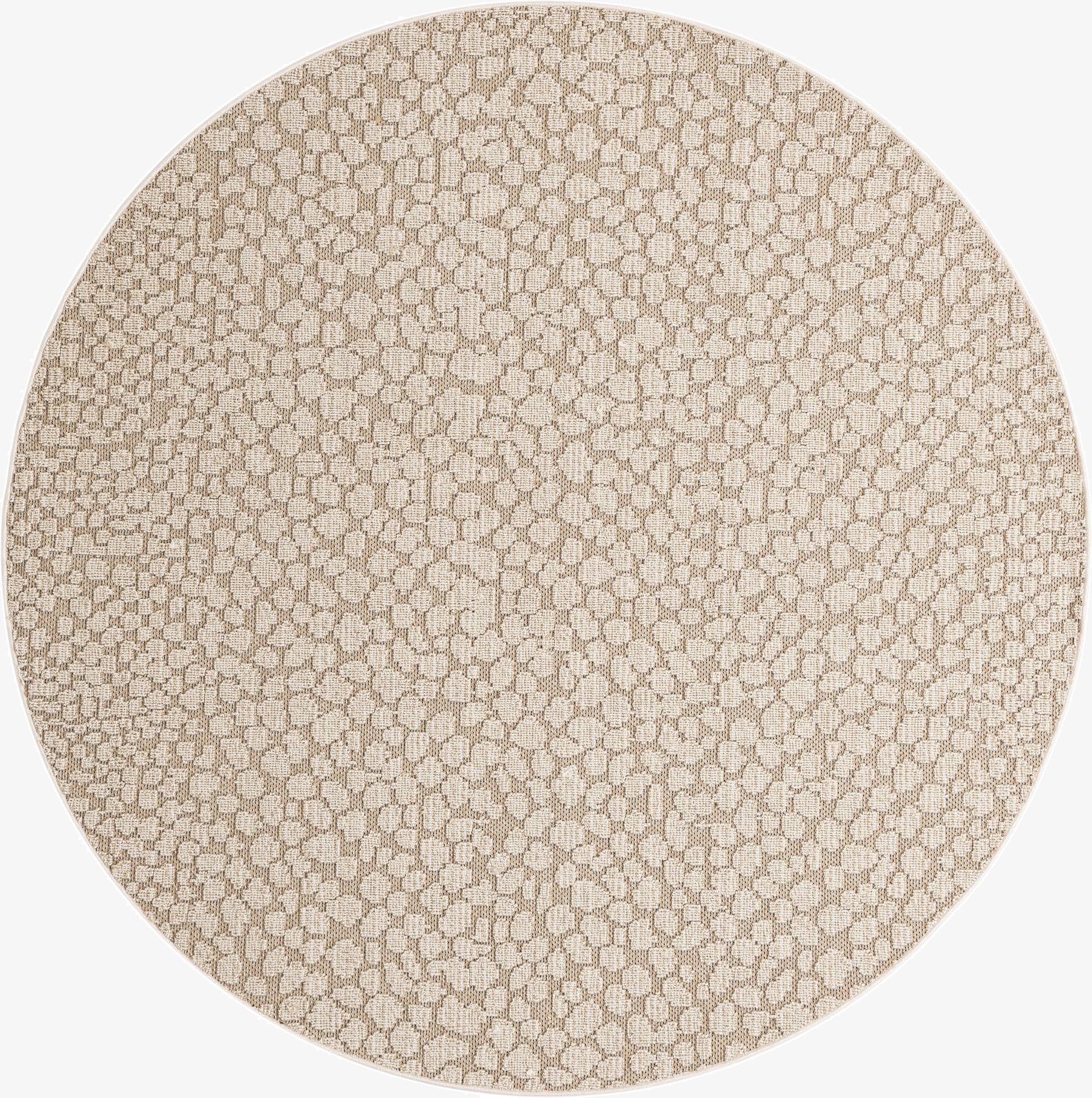 Primary image 7' 10 x 7' 10  Washable Safari Indoor / Outdoor Round Rug