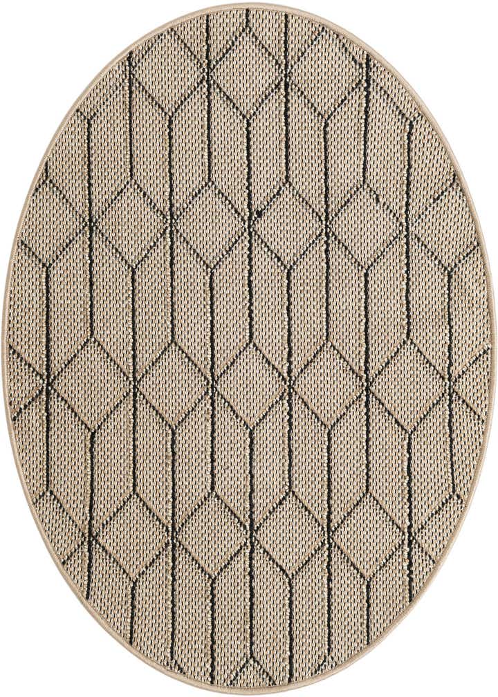 3' 1 x 3' 1 Easy-Clean Trellis Indoor / Outdoor Round Rug