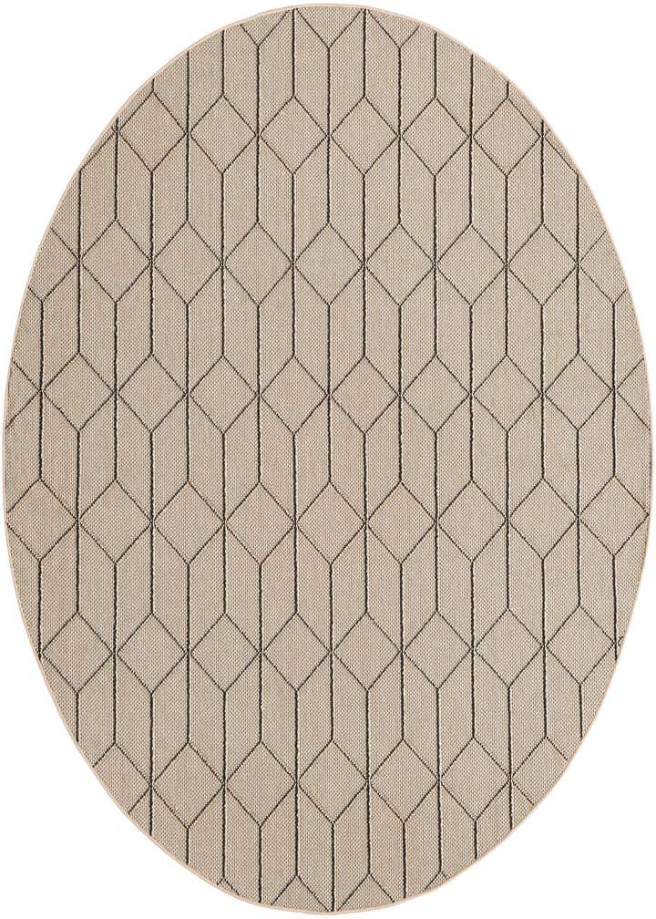 7' 10 x 7' 10 Easy-Clean Trellis Indoor / Outdoor Round Rug