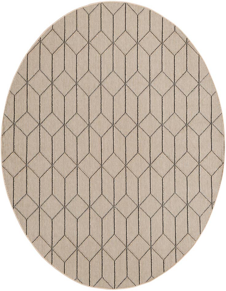 Detail image of 7' 10 x 7' 10 Easy-Clean Trellis Indoor / Outdoor Round Rug