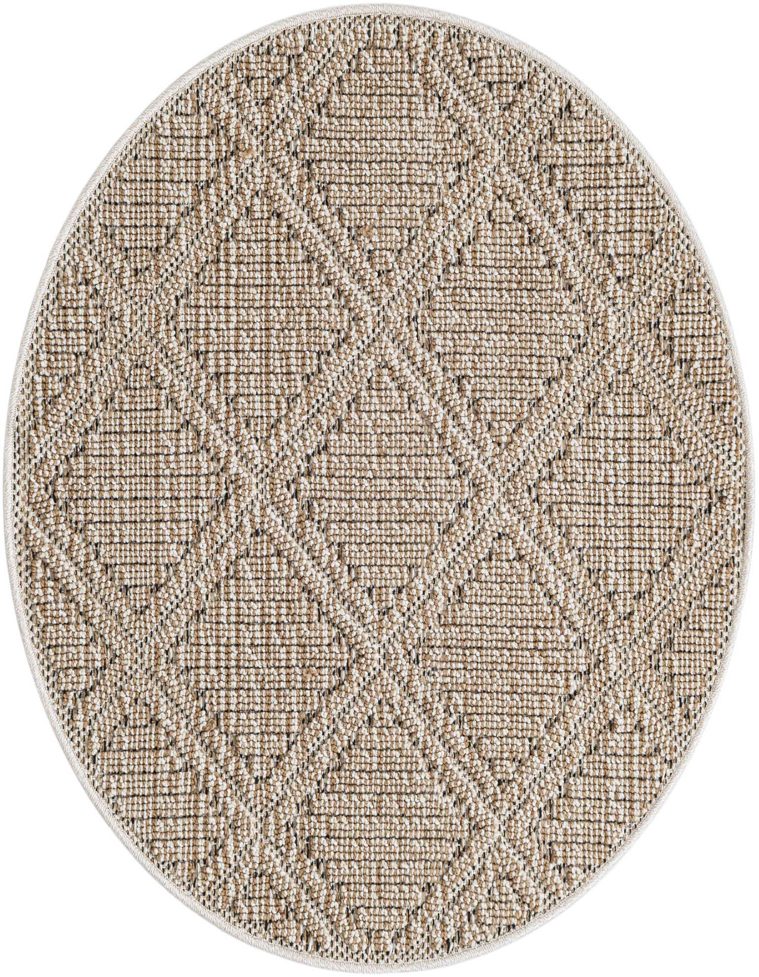 3' 1 x 3' 1 Easy-Clean Trellis Indoor / Outdoor Round Rug