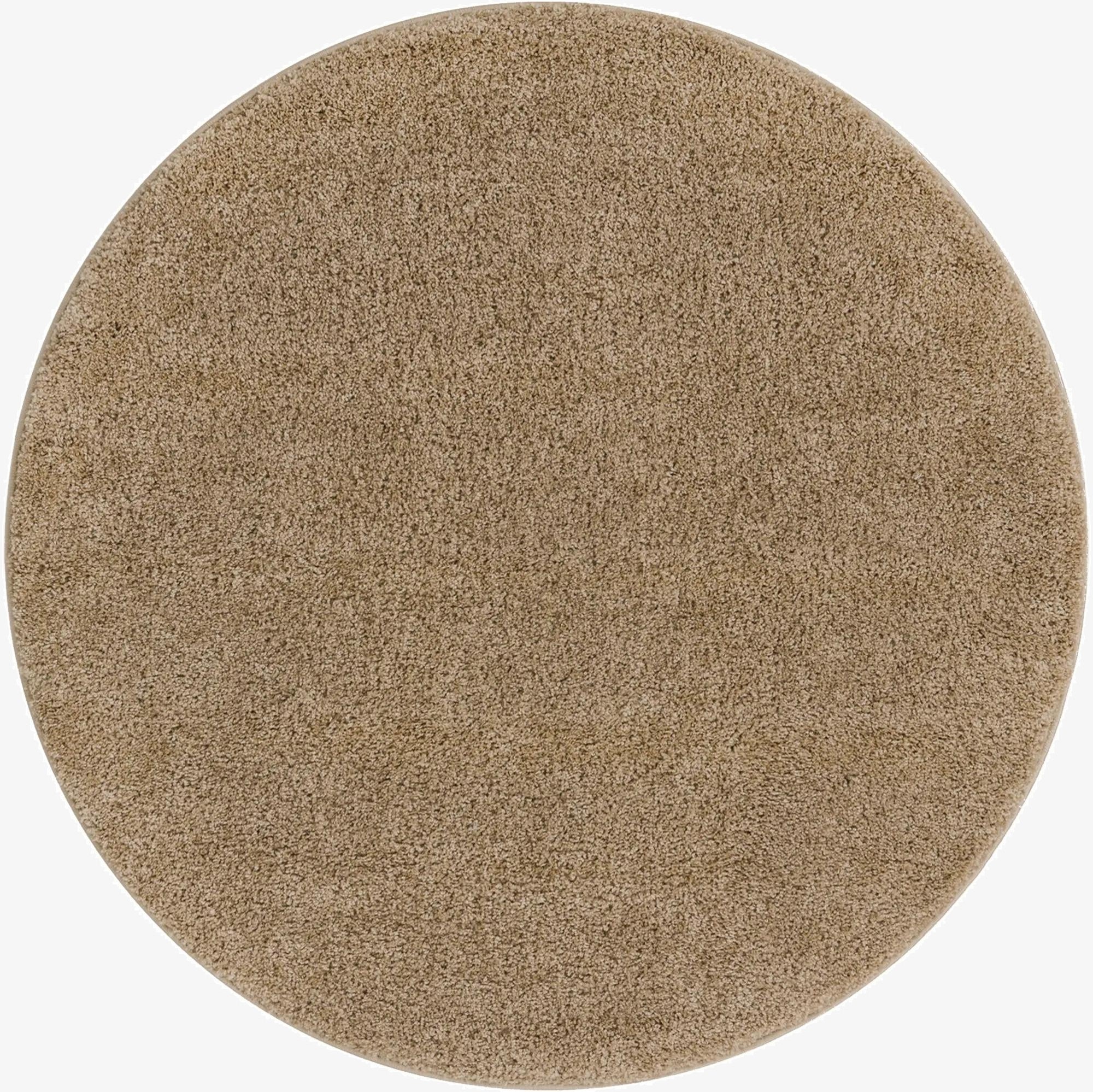 3' 3 x 3' 3 Soft Solid Shag Round Rug