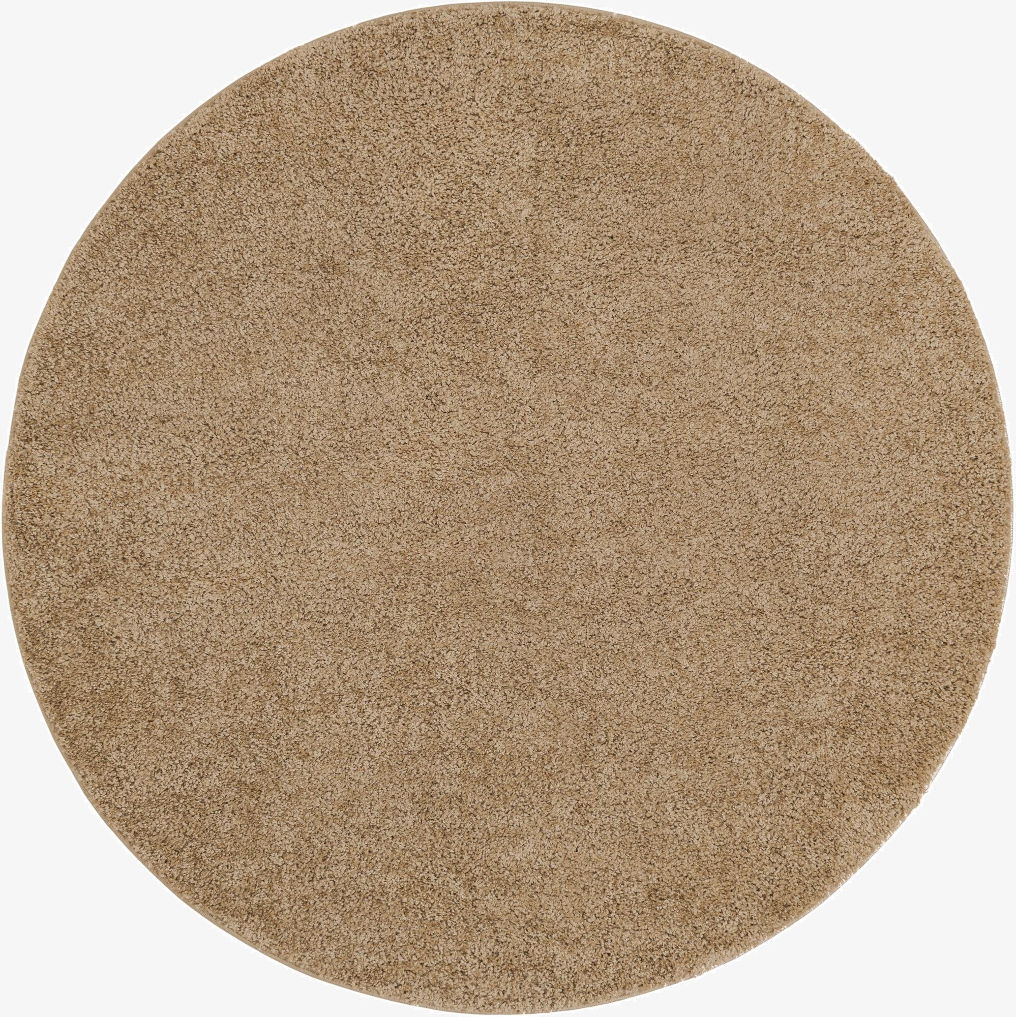 6' x 6' Soft Solid Shag Round Rug