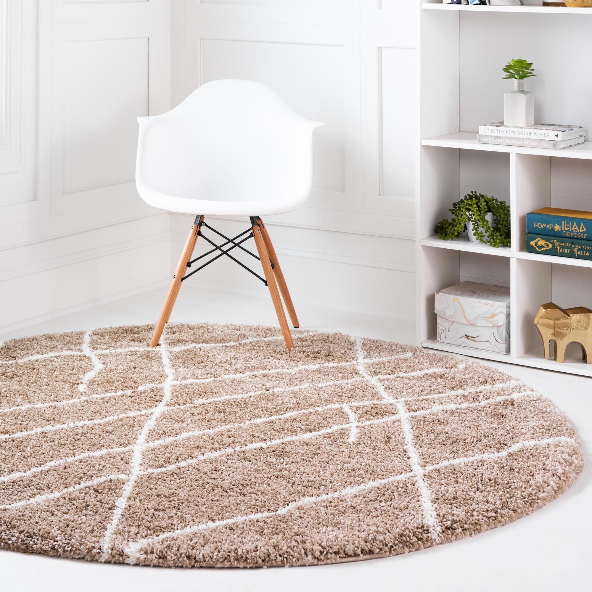 5' 3 x 5' 3 Soft Touch Shag Round Rug