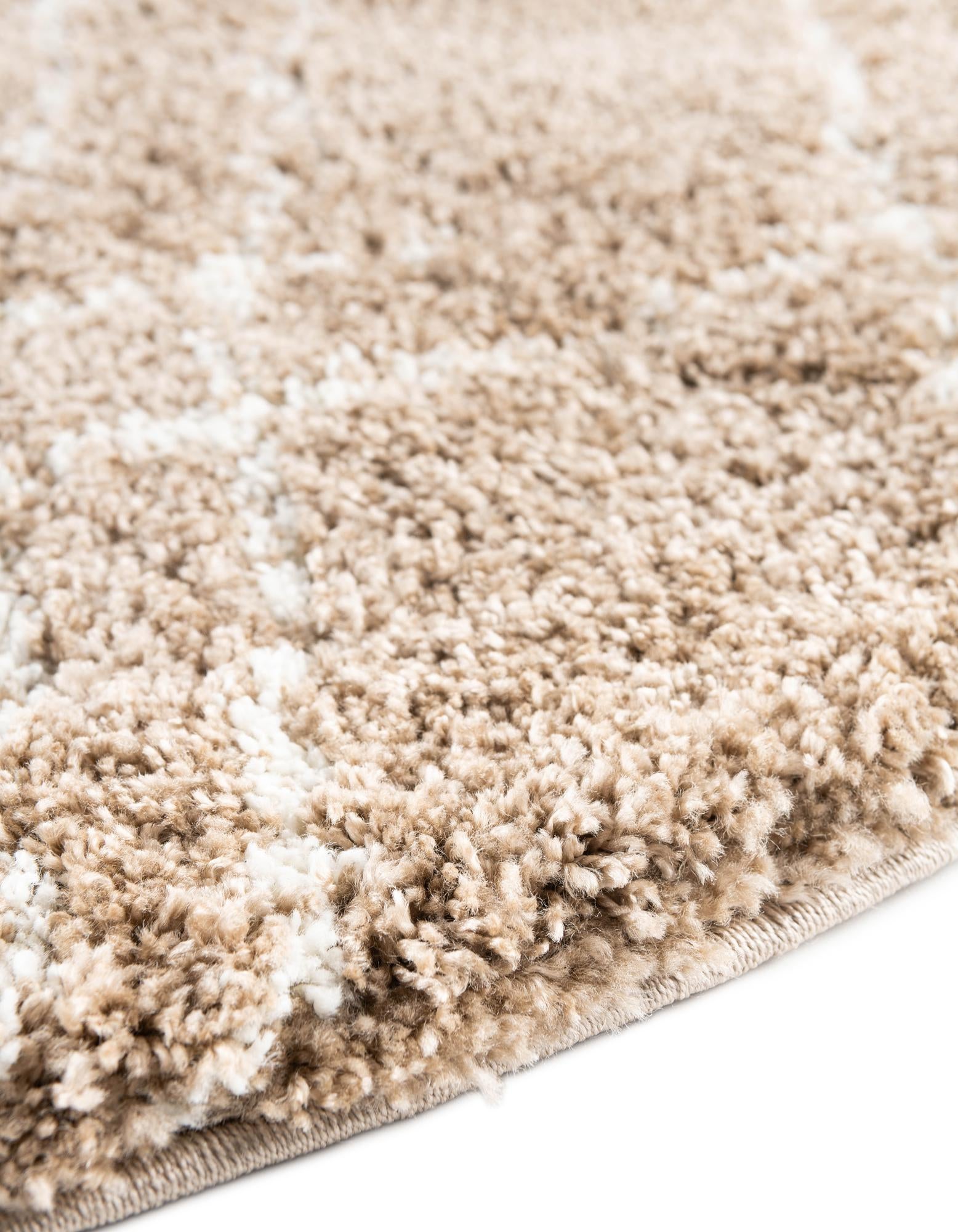 5' 3 x 5' 3 Soft Touch Shag Round Rug