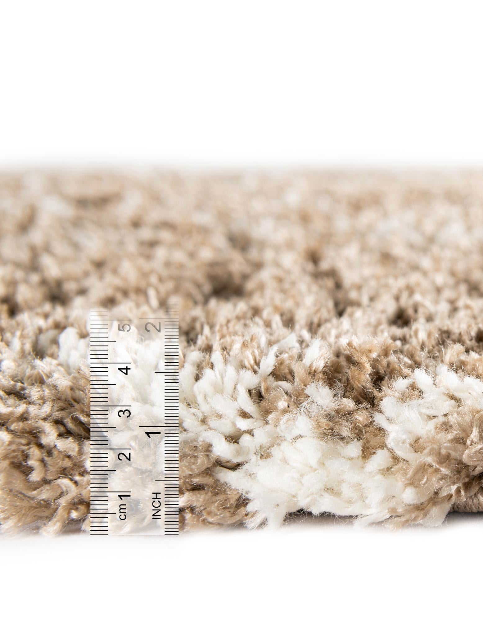 5' 3 x 5' 3 Soft Touch Shag Round Rug