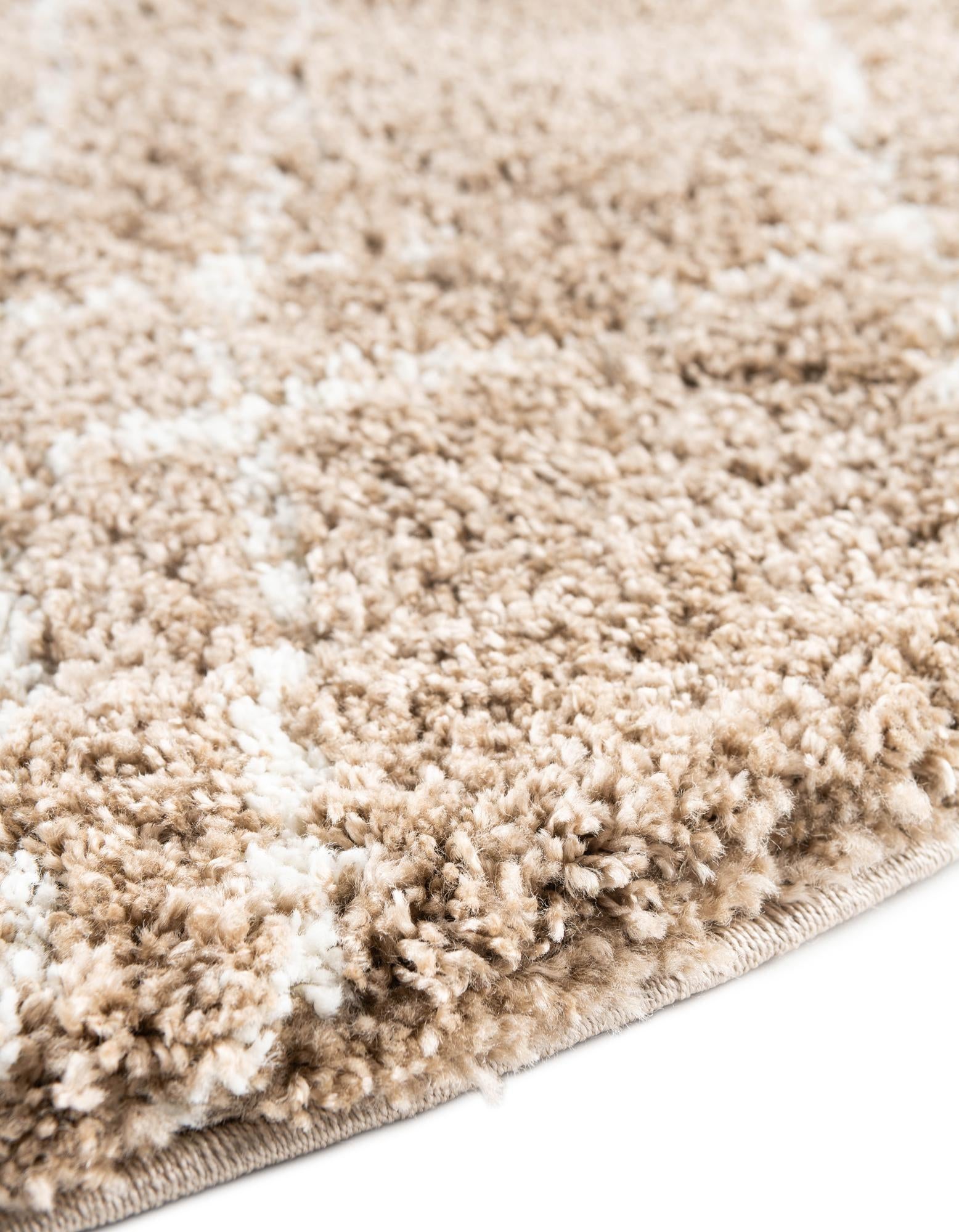 5' 3 x 5' 3 Soft Touch Shag Round Rug