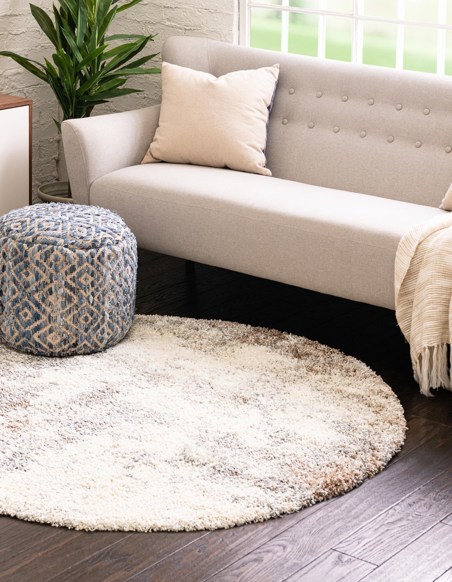 3' 3 x 3' 3 Soft Touch Shag Round Rug