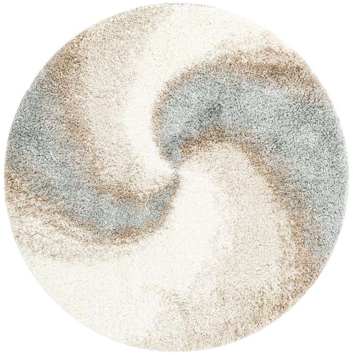 5' 3 x 5' 3 Soft Touch Shag Round Rug