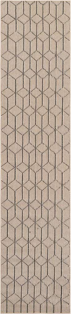 2' 7 x 12' Easy-Clean Lattice Indoor / Outdoor Runner Rug